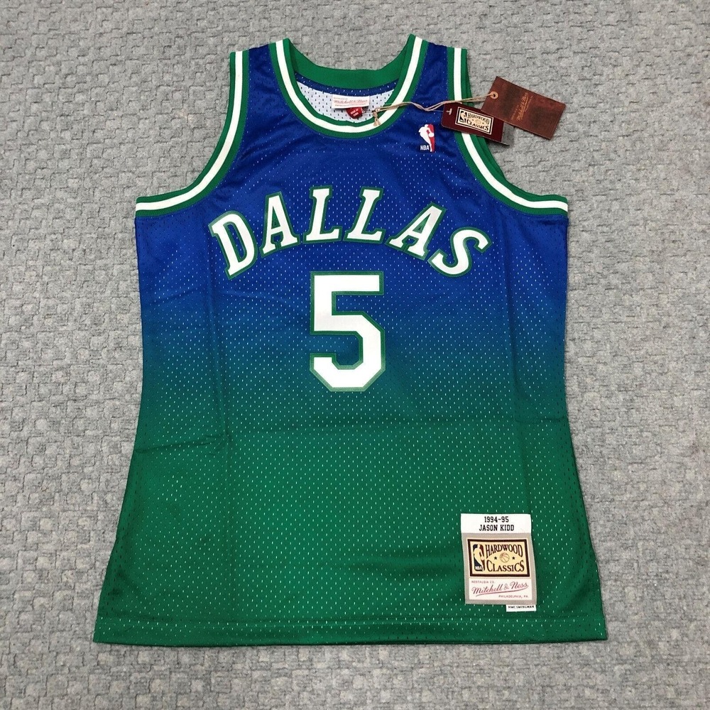 Dallas Mavericks Jersey Mens Blue Med. NBA Basketball Jason Kidd Mitchell & Ness